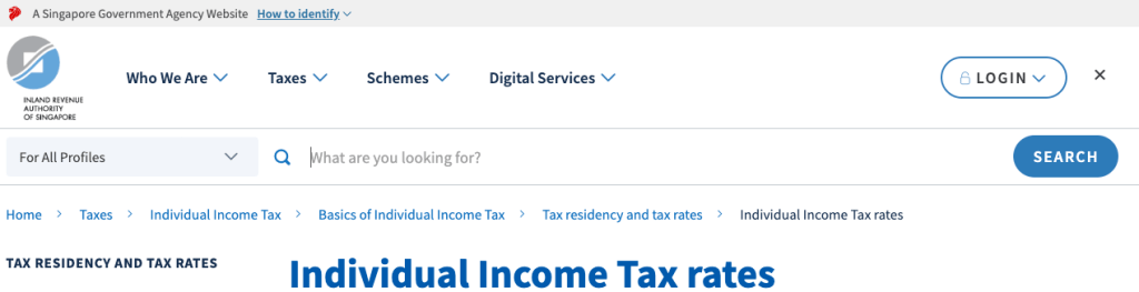 7. The low tax rate for personal incomes