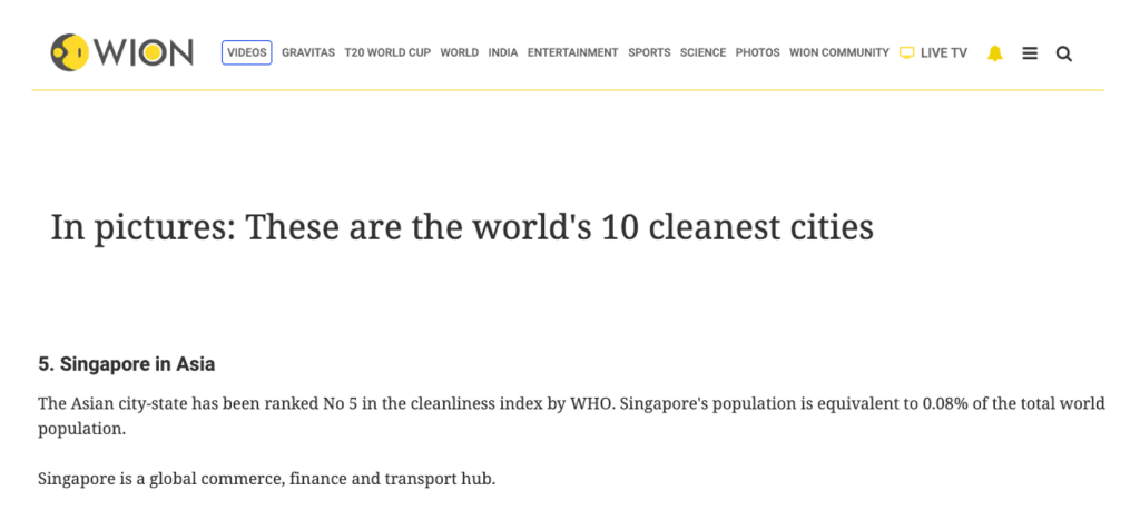 18. Clean and well-organized country