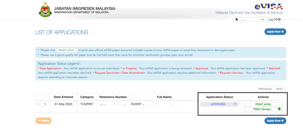Step 6: Visa Approval and Printing (2)