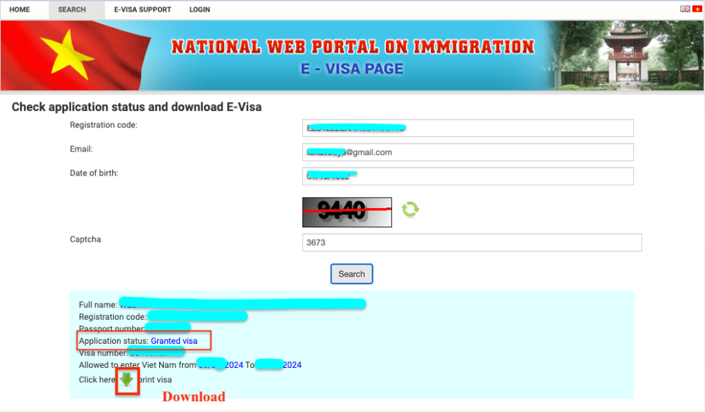 Result of the visa application (2)