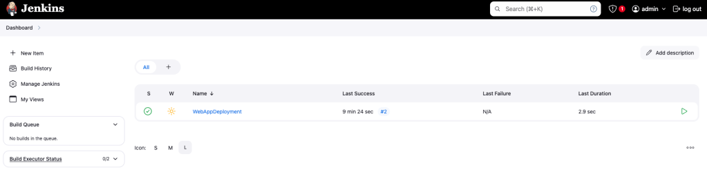 Step 06: Build the Jenkins Job