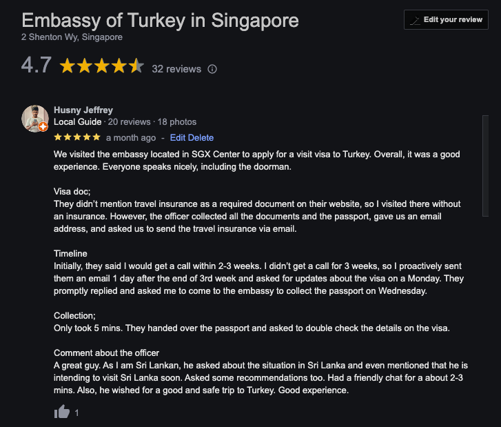 Embassy Experience